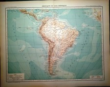 Carta geografica antica SUD