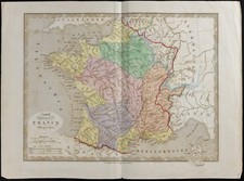 1845 - Carta Antica Francia