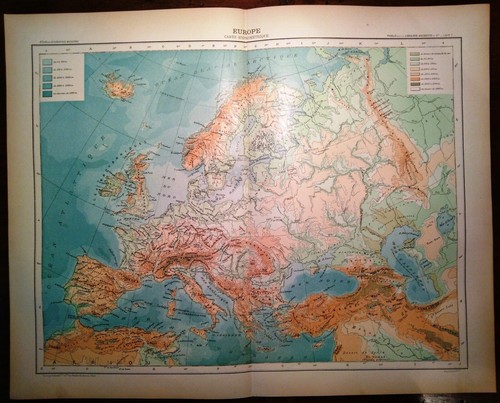 Carta geografica antica - , europa