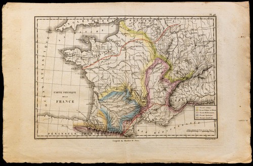 1827 carta fisica geologica - fisica,